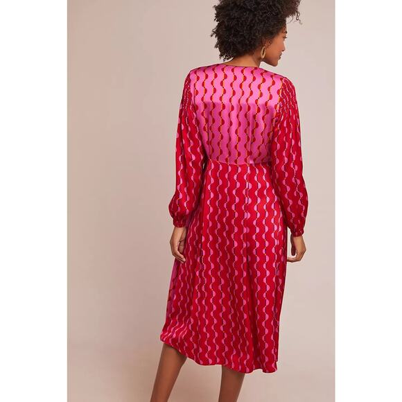 Beatrice B Colorblocked Wrap Dress - XS Pink - Picture 2 of 4